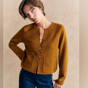 Sezane Brielle Cardigan - Sézane X Mdlo Gold - Size M